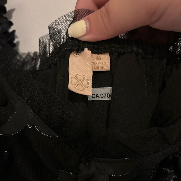 Chic Black Mini Dress with Butterfly Accents - Picture 5 of 6